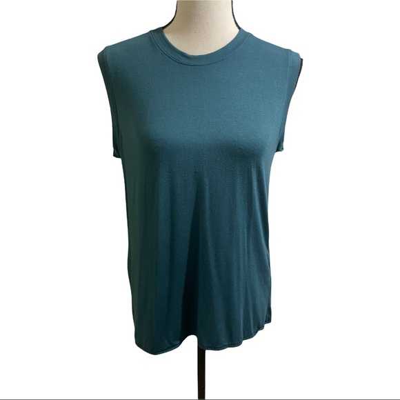 Marine Layer Tulip back Tank Top size Small blue green sleeveless. Supima - Picture 10 of 12